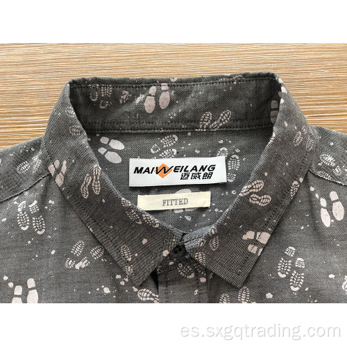 Camisa de manga corta con estampado TC para hombre